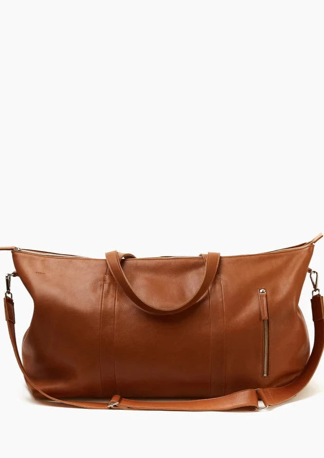 Malbec Weekend Bag - Caramel/ Leather Strap