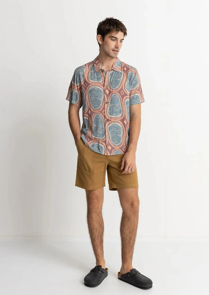 Worn Path Textured Shorts - Cedar