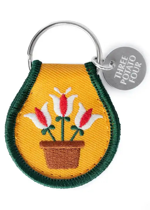 Patch Keychain - Potted Tulips