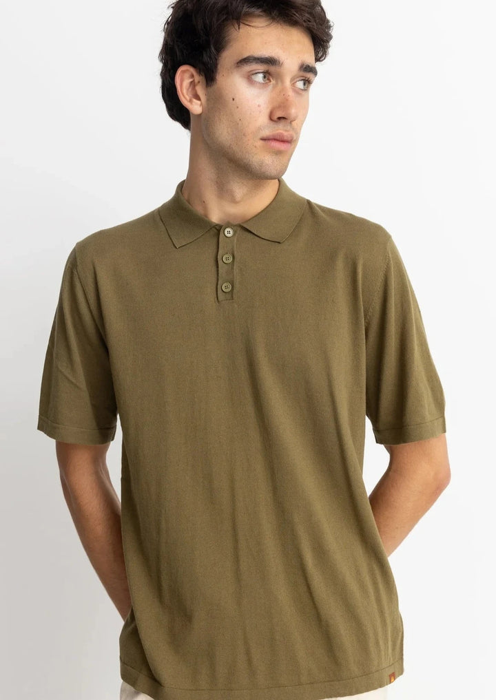 Knit Polo - Olive