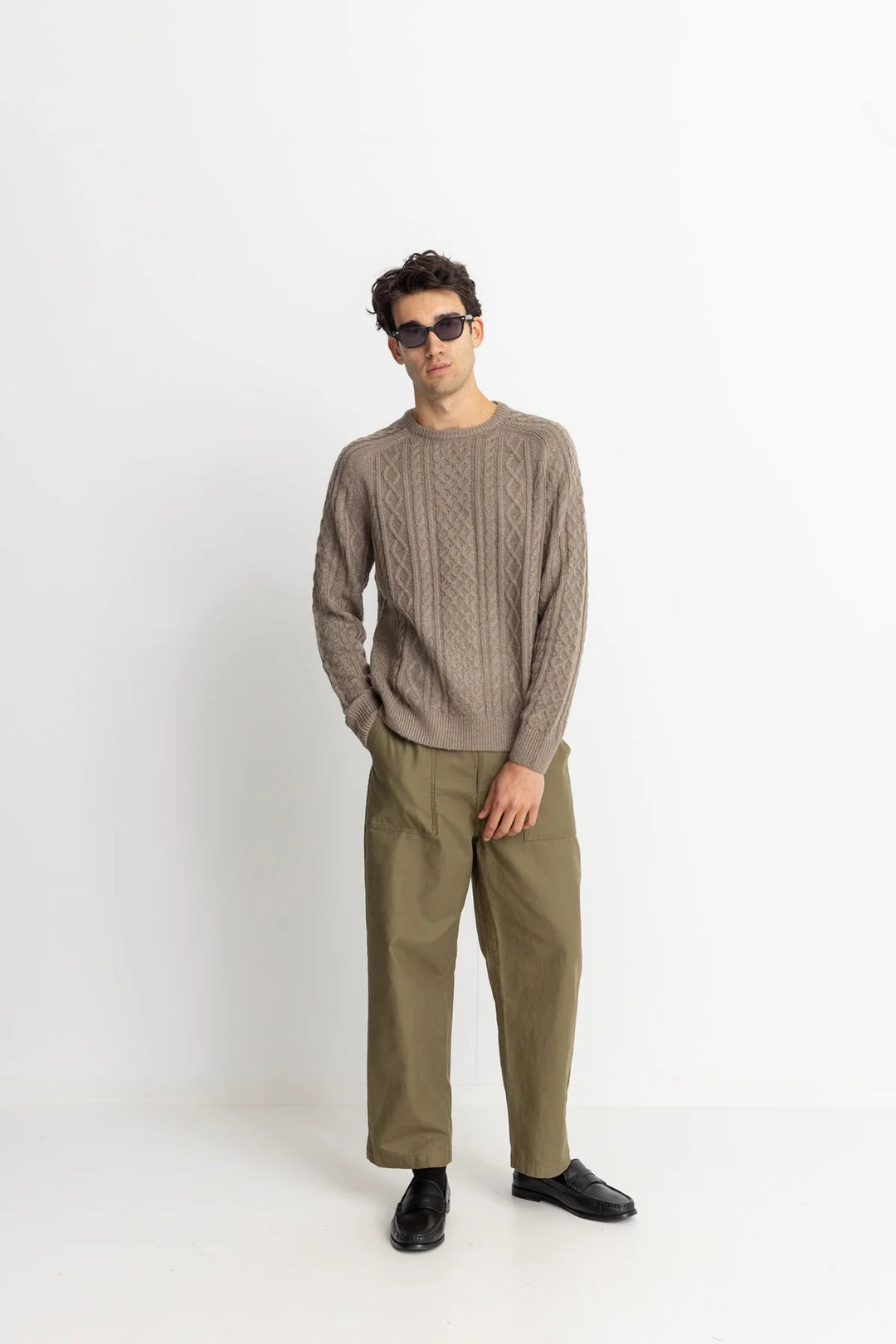 Mohair Fishermans Sweater - Sand