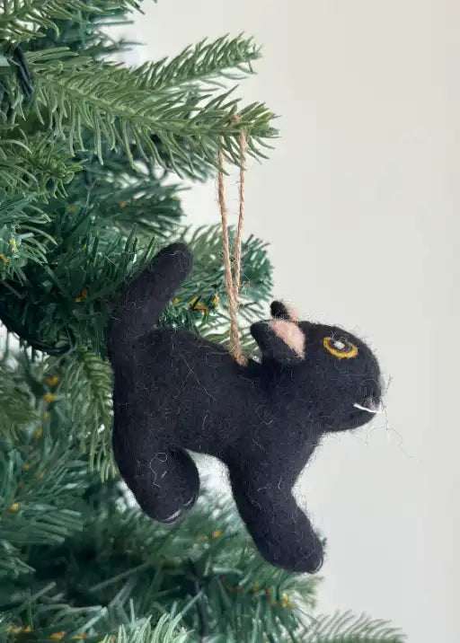 Cat Ornament - Black