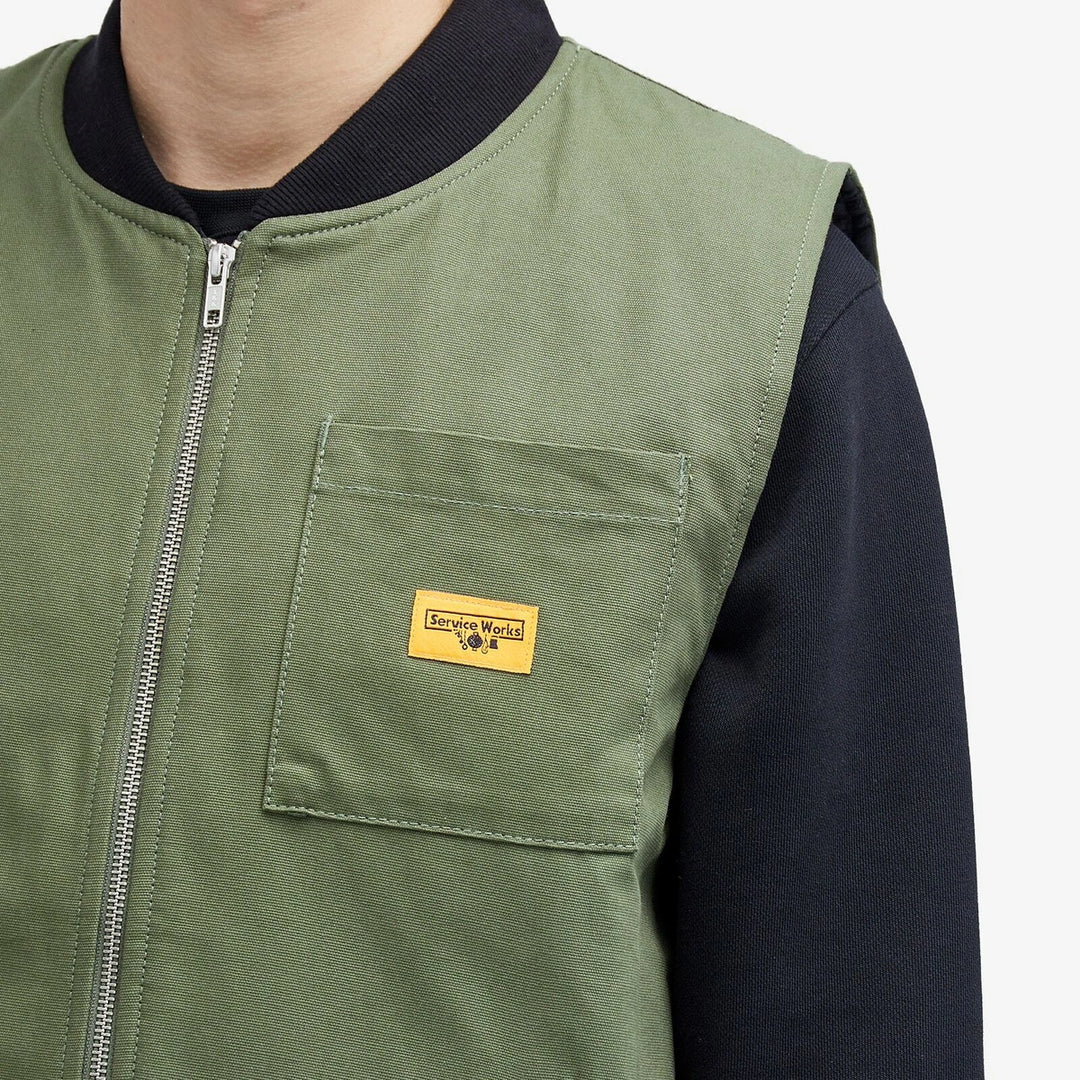 Padded Work Vest - Olive