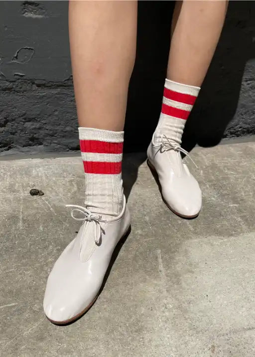 Her Varsity Socks - Red