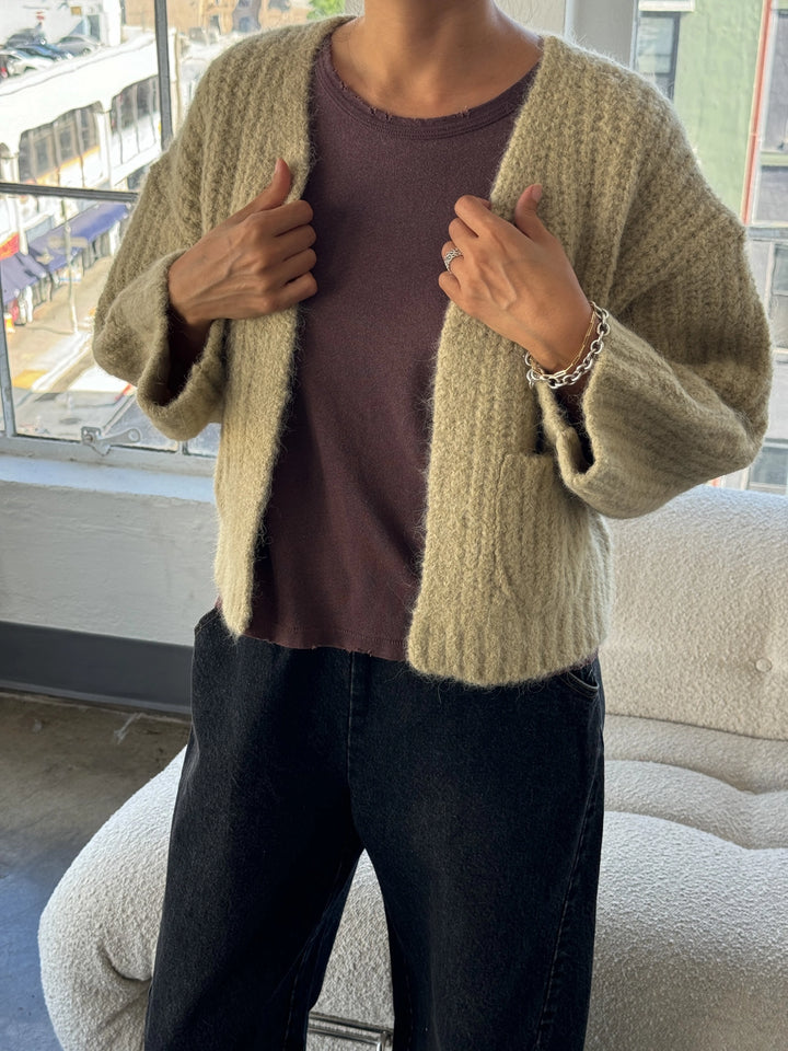 Alpaca Sweater Jacket - Butter