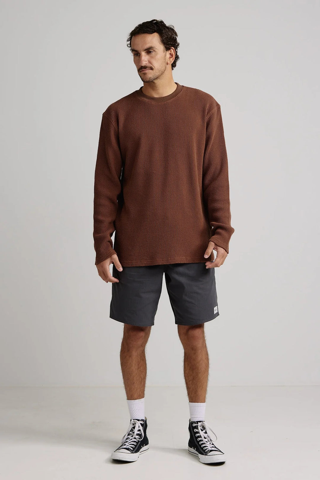 Waffle Knit Shirt - Chocolate