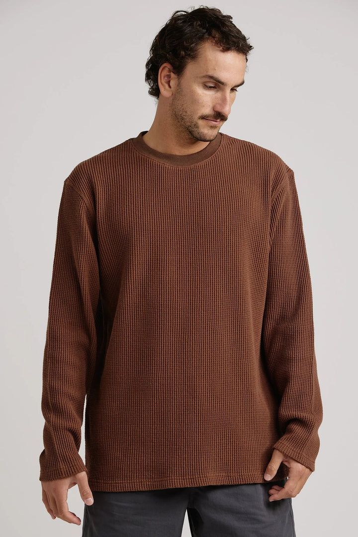 Waffle Knit Shirt - Chocolate