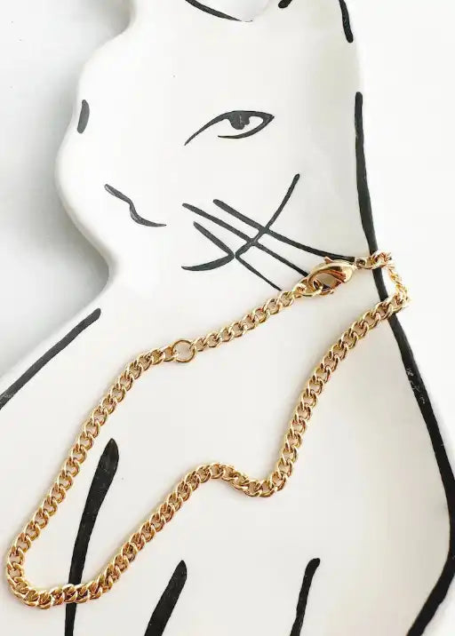 Elena Cuban Chain Bracelet - Gold