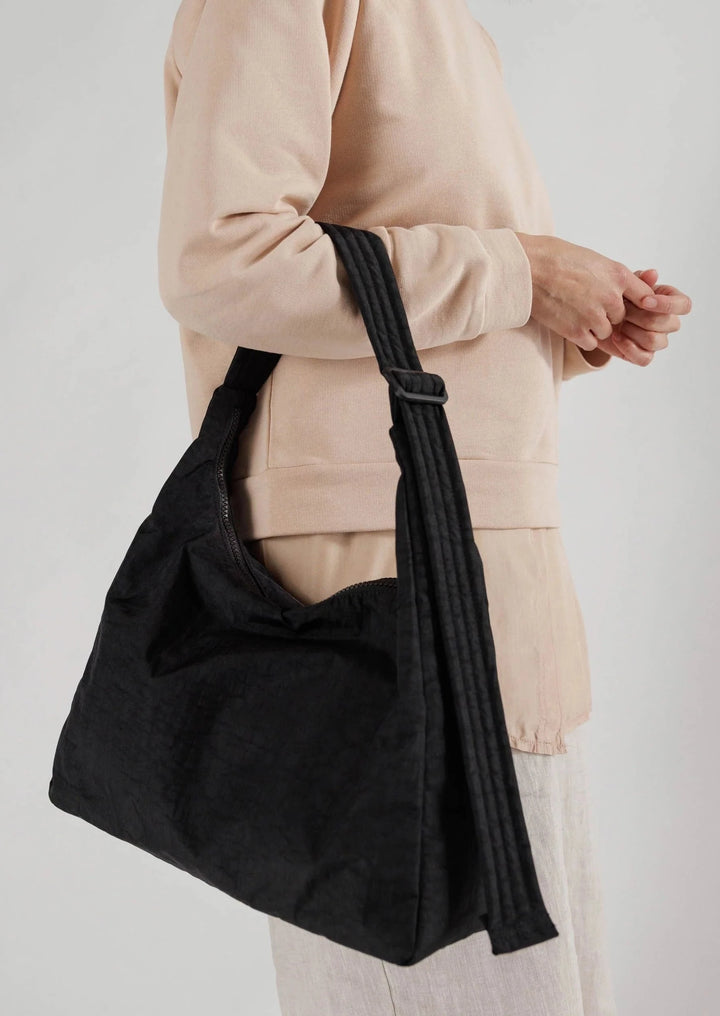 Nylon Shoulder Bag - Black