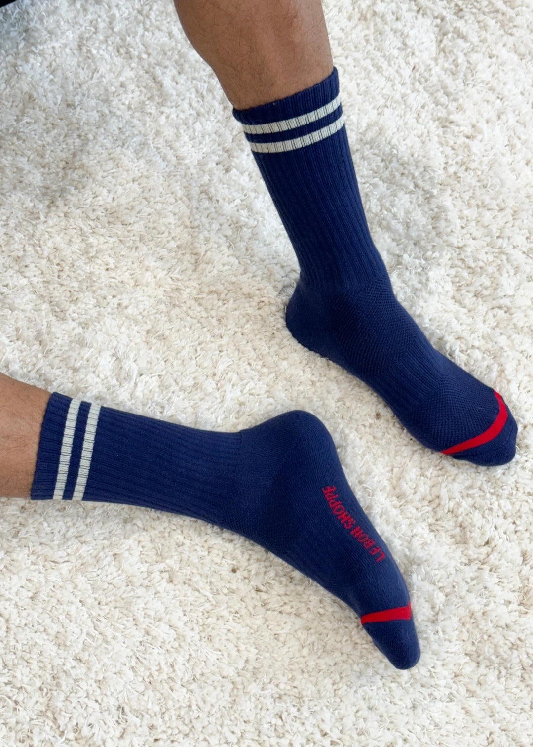 Extended Boyfriend Socks - Navy