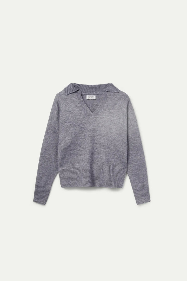 Grey Polo Neck Sweater