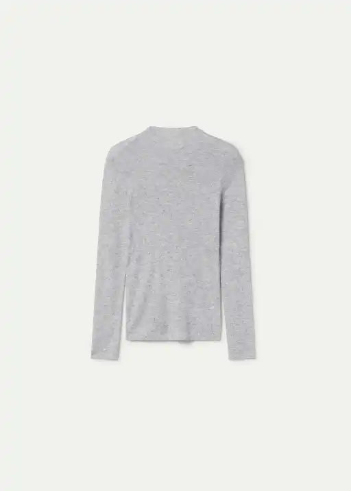 Perkins Collar Top - Grey