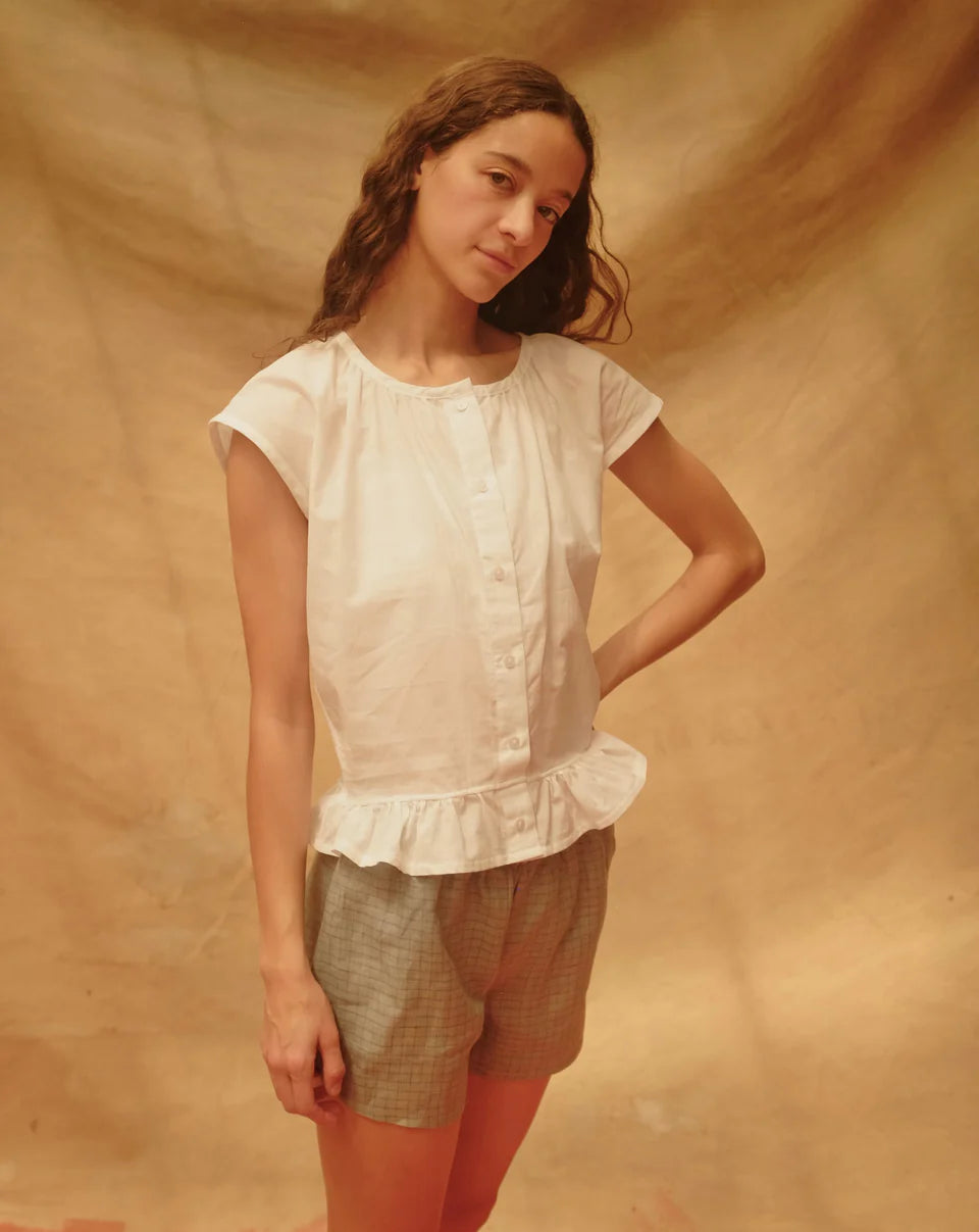 Button Tank - White