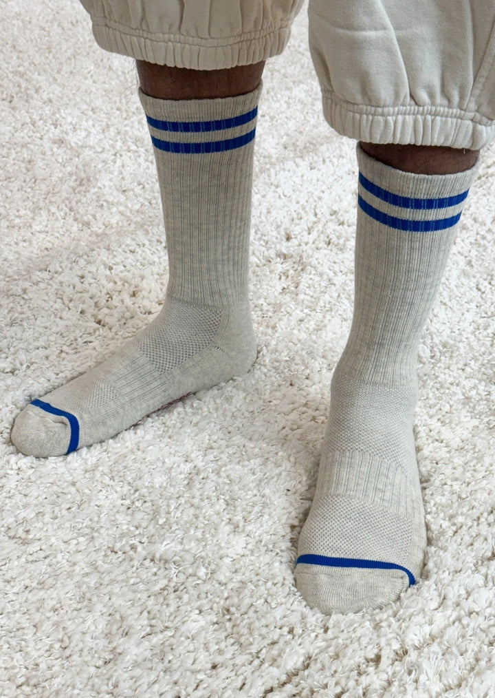 Extended Boyfriend Socks - Ice