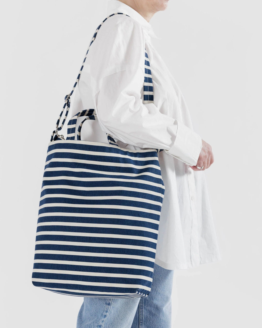 Zip Duck Bag - Navy Stripe