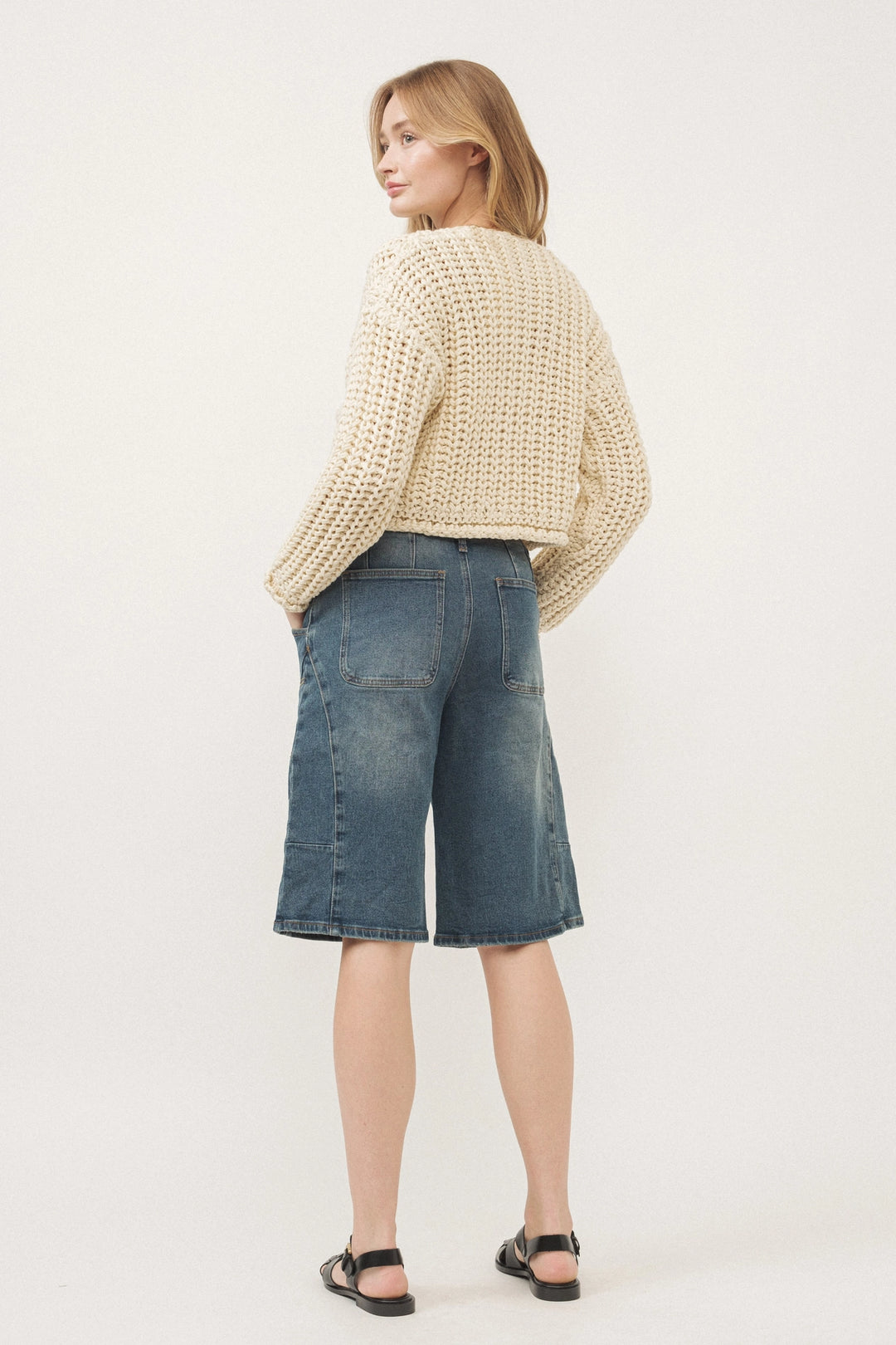 Chunky Knit Cardigan - Cream