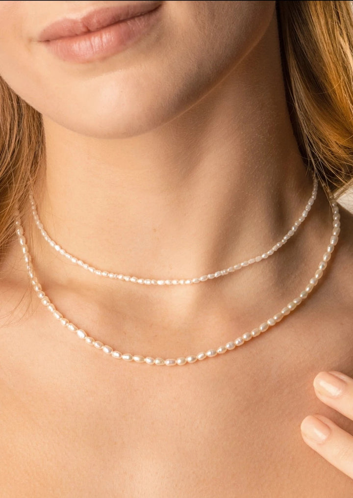 Natural Pearl Choker Necklace - Large