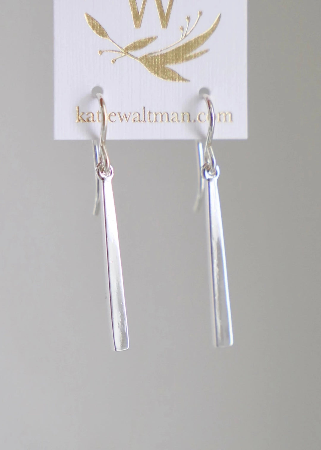 Petite Bar Earrings - Silver