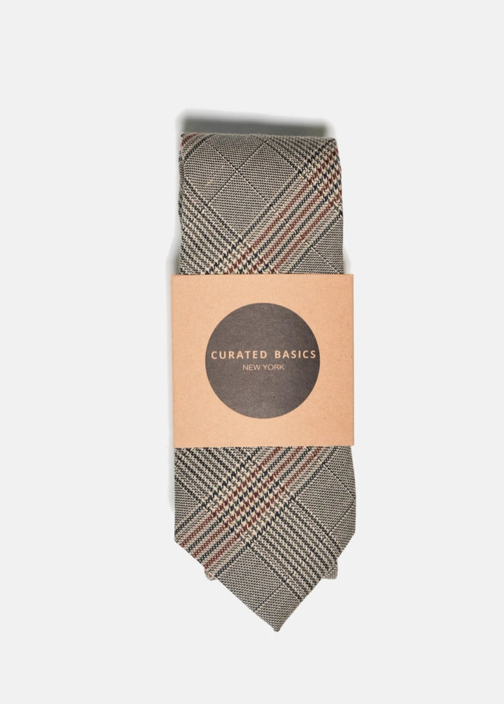 Necktie - Brown Glen Plaid