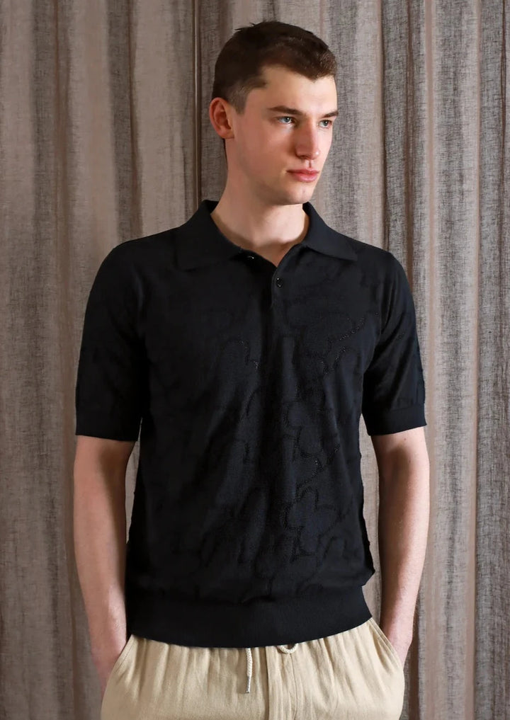 Besler SS Polo - Meteorite Black