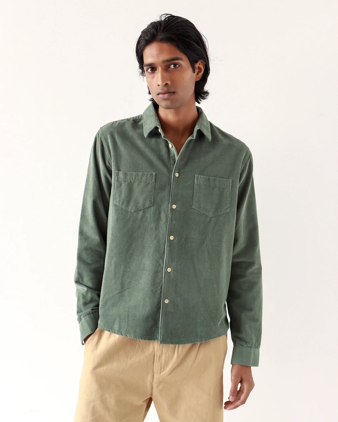 Classic Shirt Corduroy - Forest Green