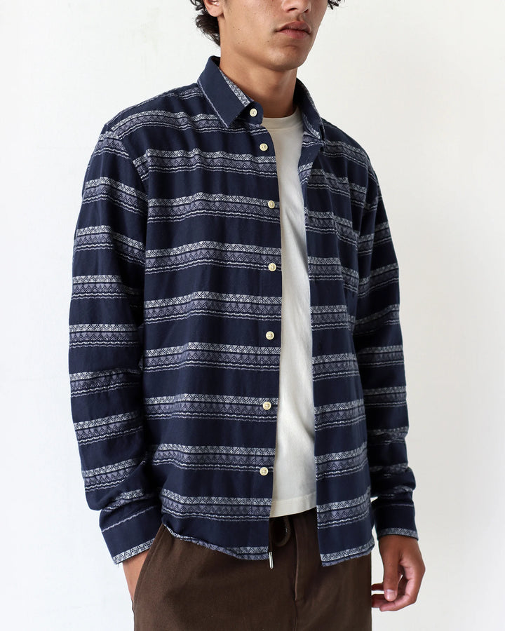 Classic Shirt Stripe - Navy Iris