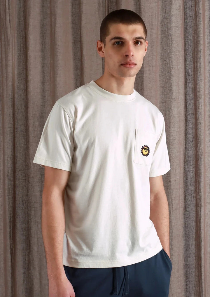 Embroidered Pocket Tee - Sunny