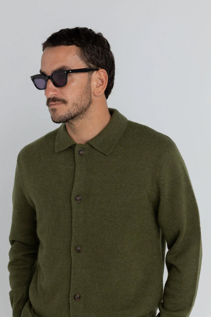 Jono Mohair Cardigan - Forest