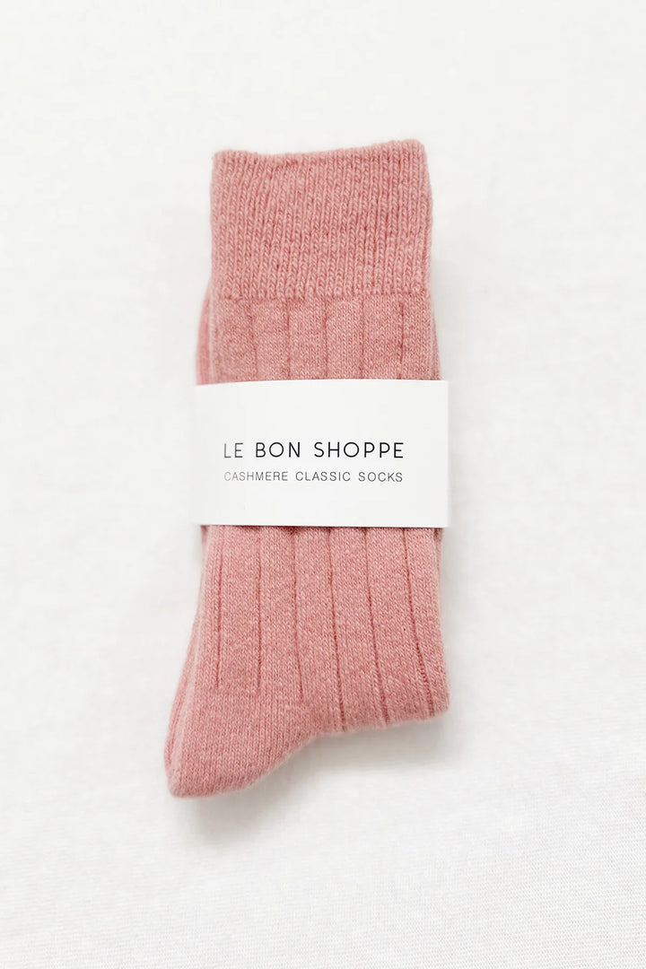 Classic Cashmere Socks - Rose Petal