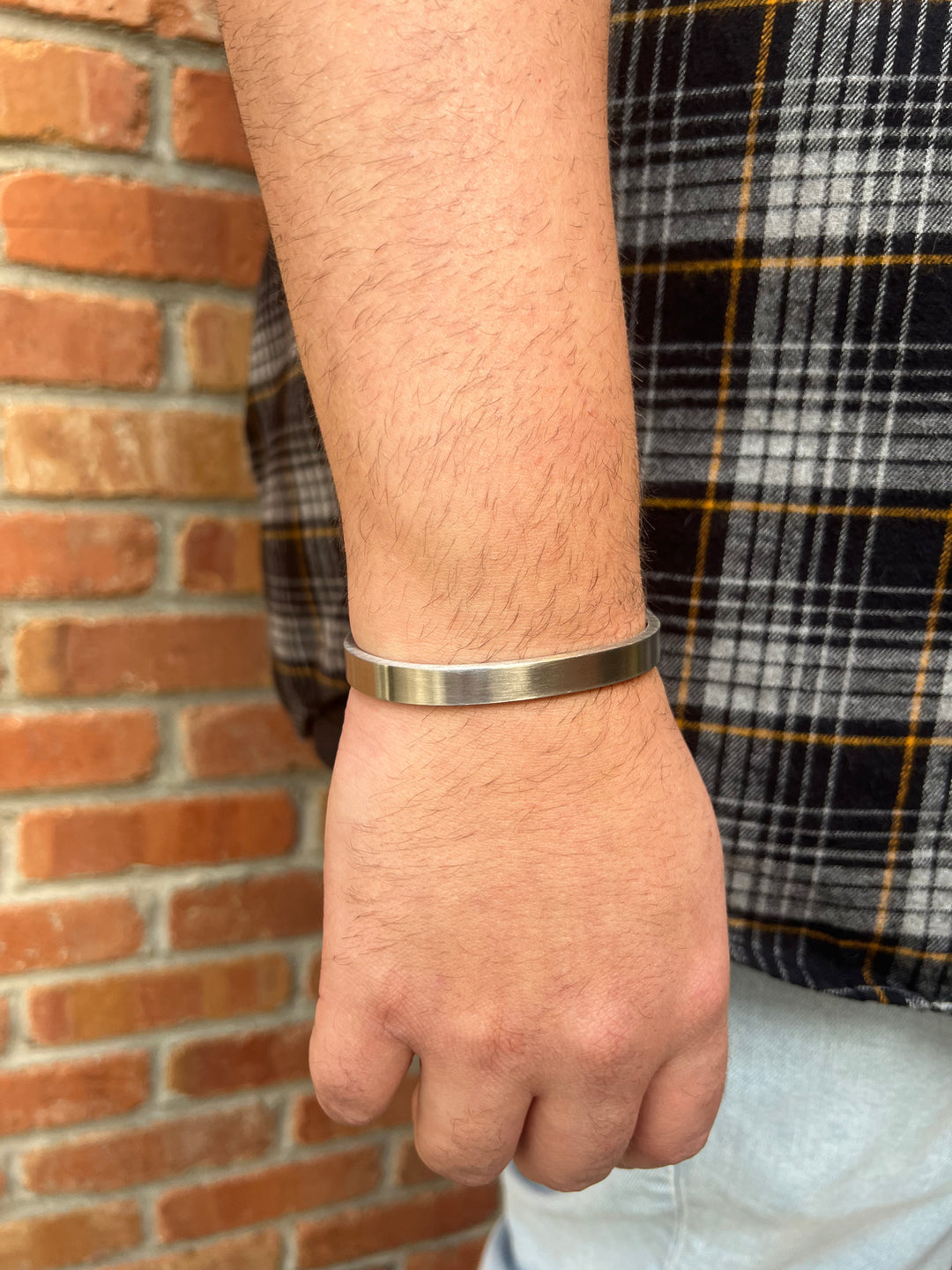 Wide Cuff Bracelet - Steel