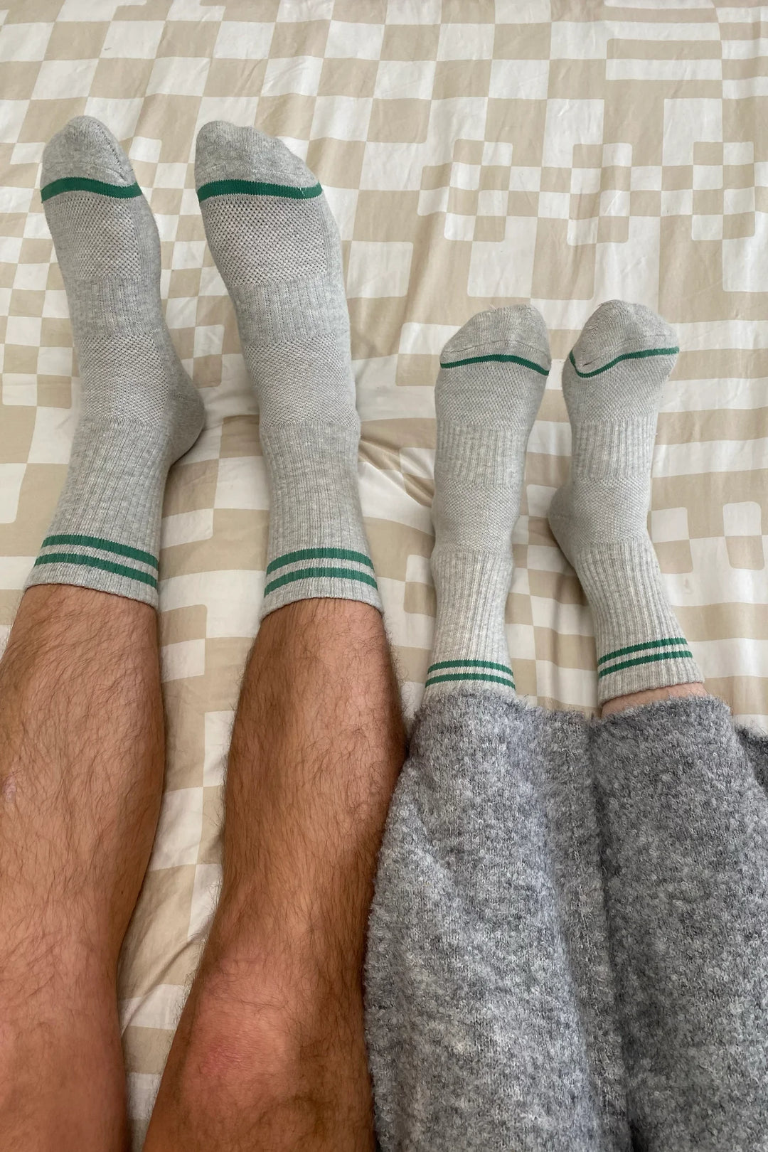 Extended Boyfriend Socks - Lt. Grey