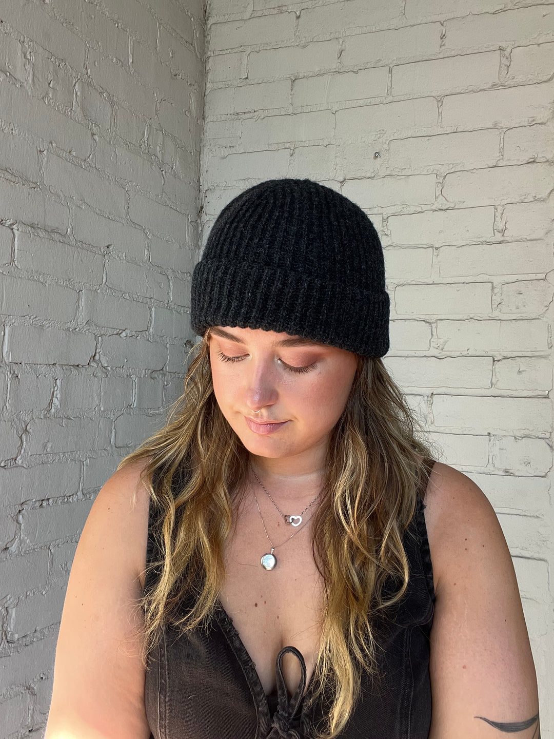 Merino Wool Beanie - Charcoal