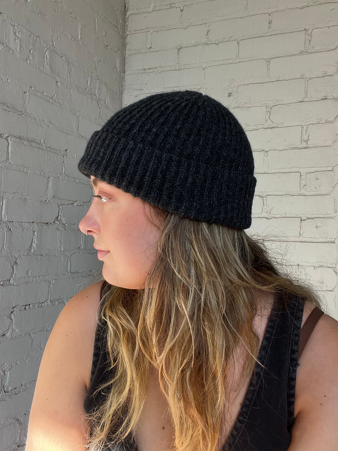 Merino Wool Beanie - Charcoal