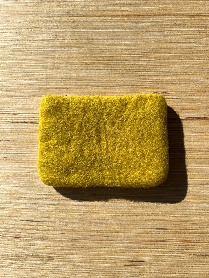 Wool Coin Pouch - Yellow