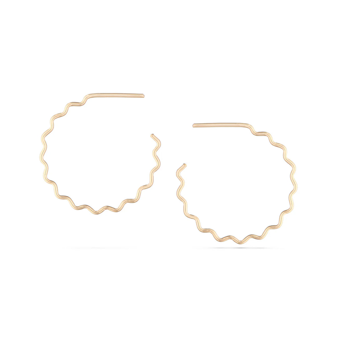 Krinkle Earrings Small - Gold