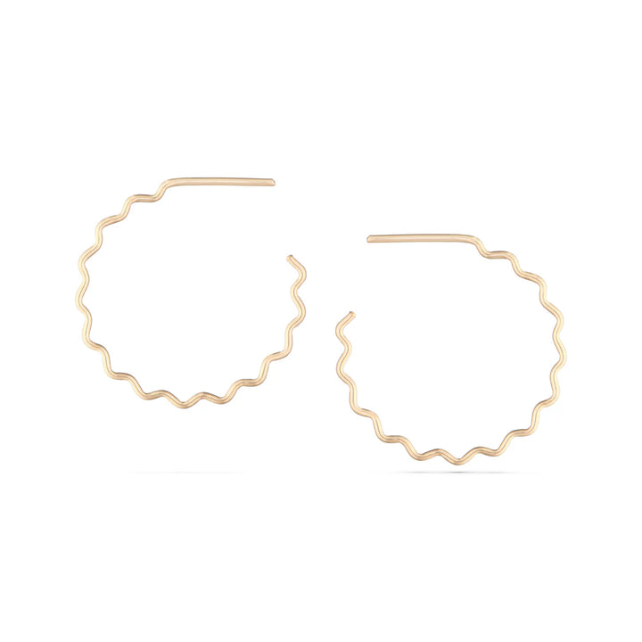 Krinkle Earrings Large - Gold