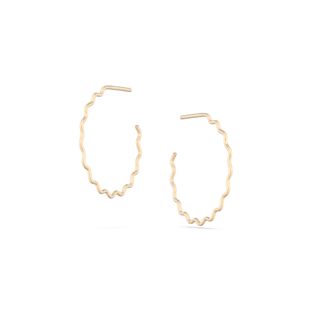 Krinkle Earrings Small - Gold