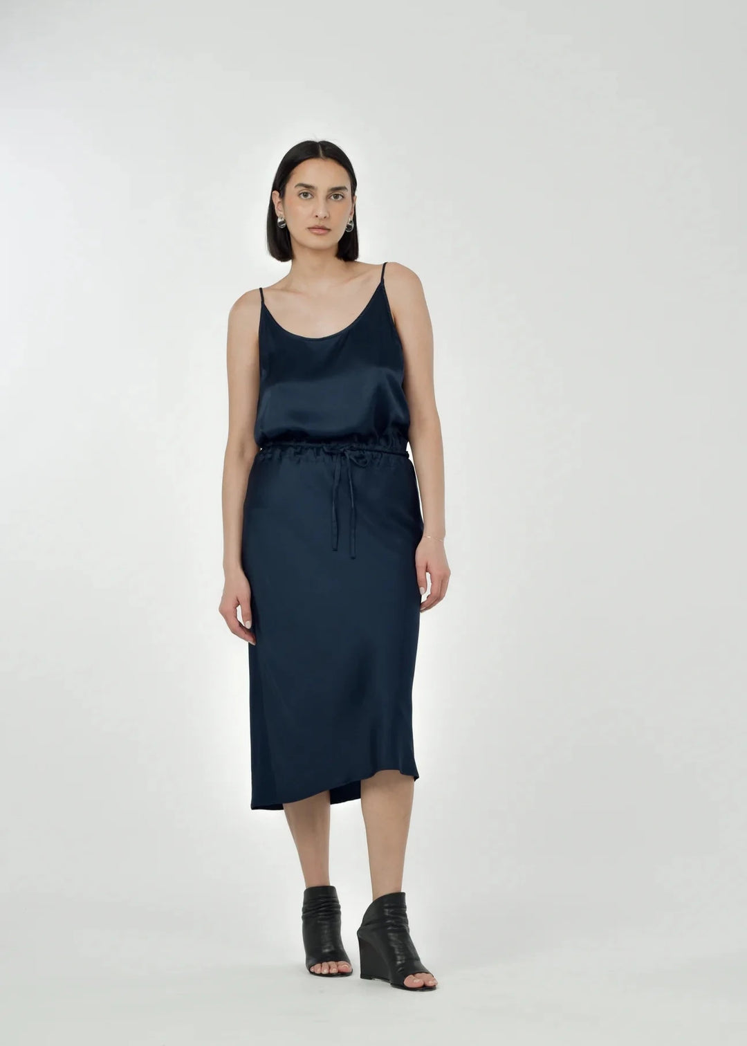 Kiana Slip Skirt - Midnight Blue