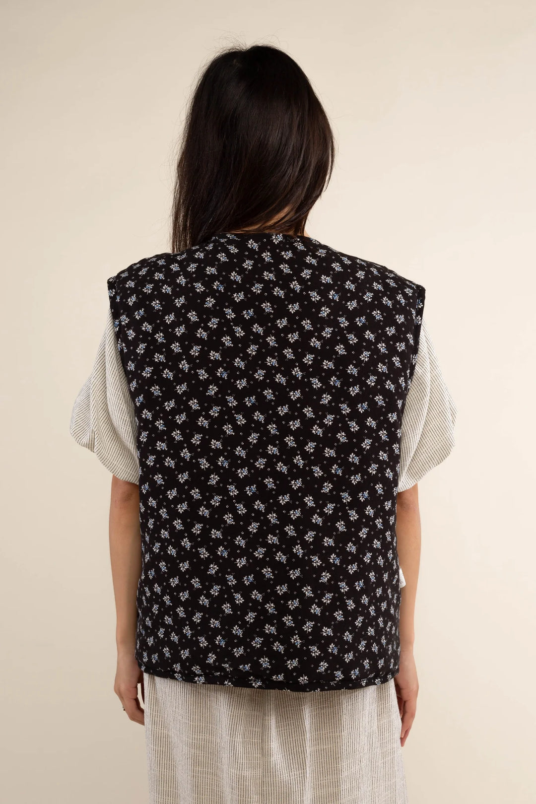 Reversible Nubi Quilted Vest - Black