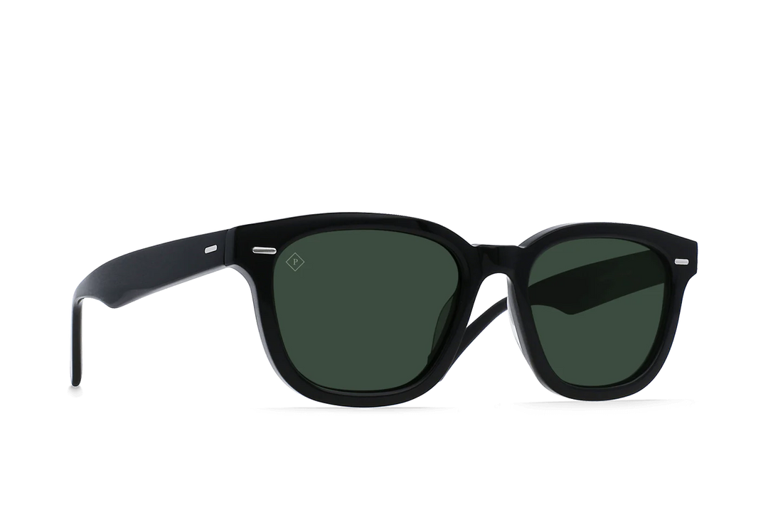 Myles Sunglasses - Recycled Black/ Green Polarized