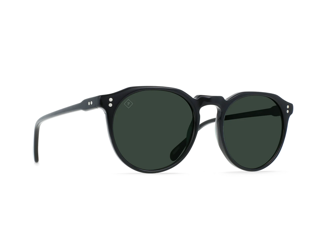 Remmy Sunglasses - Recycled Black/ Green Polarized