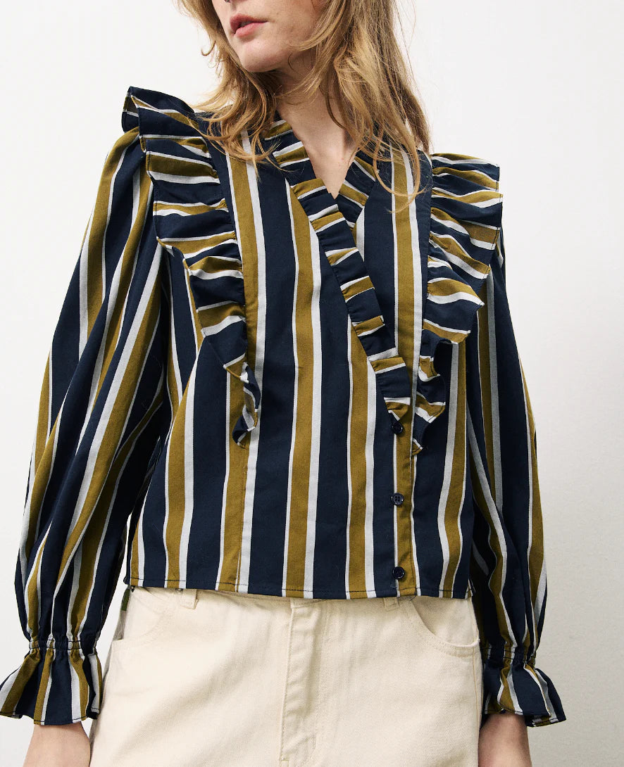 Taya Blouse - Blue Marine