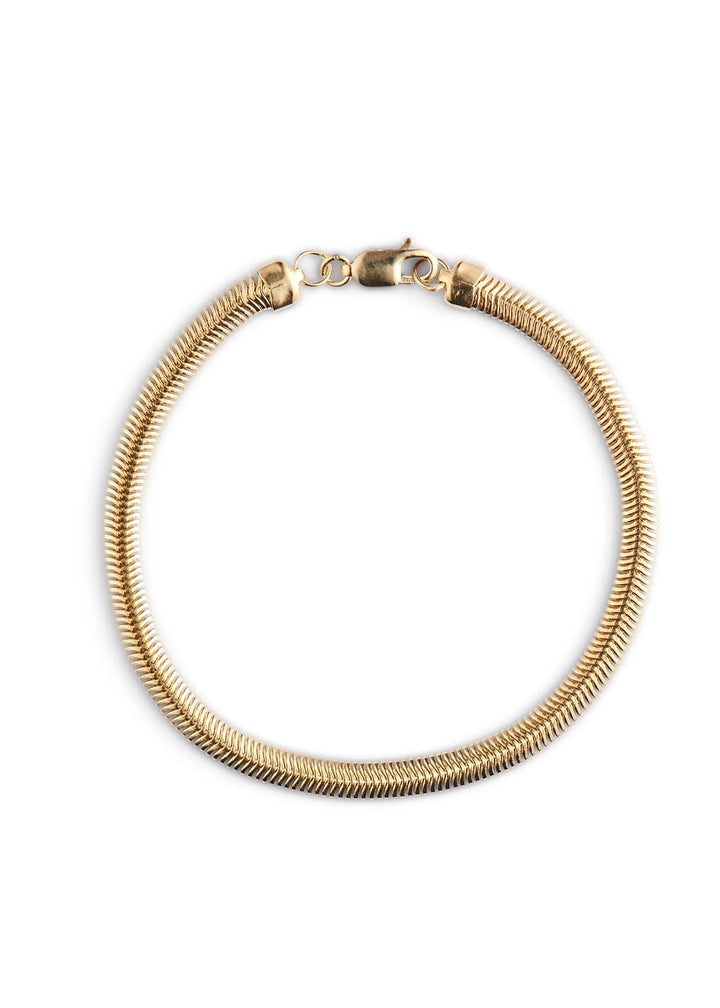 Snake Herringbone Bracelet - Gold