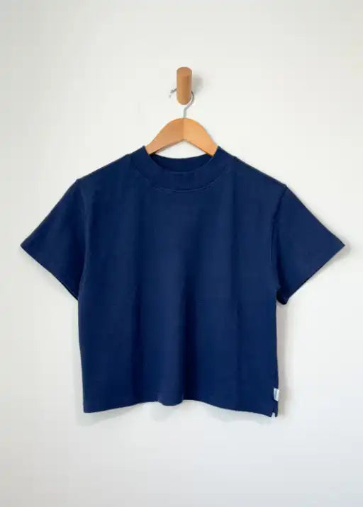 Sunset Mock Neck Tee - Midnight