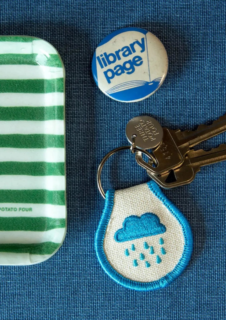 Patch Keychain - Rain Cloud