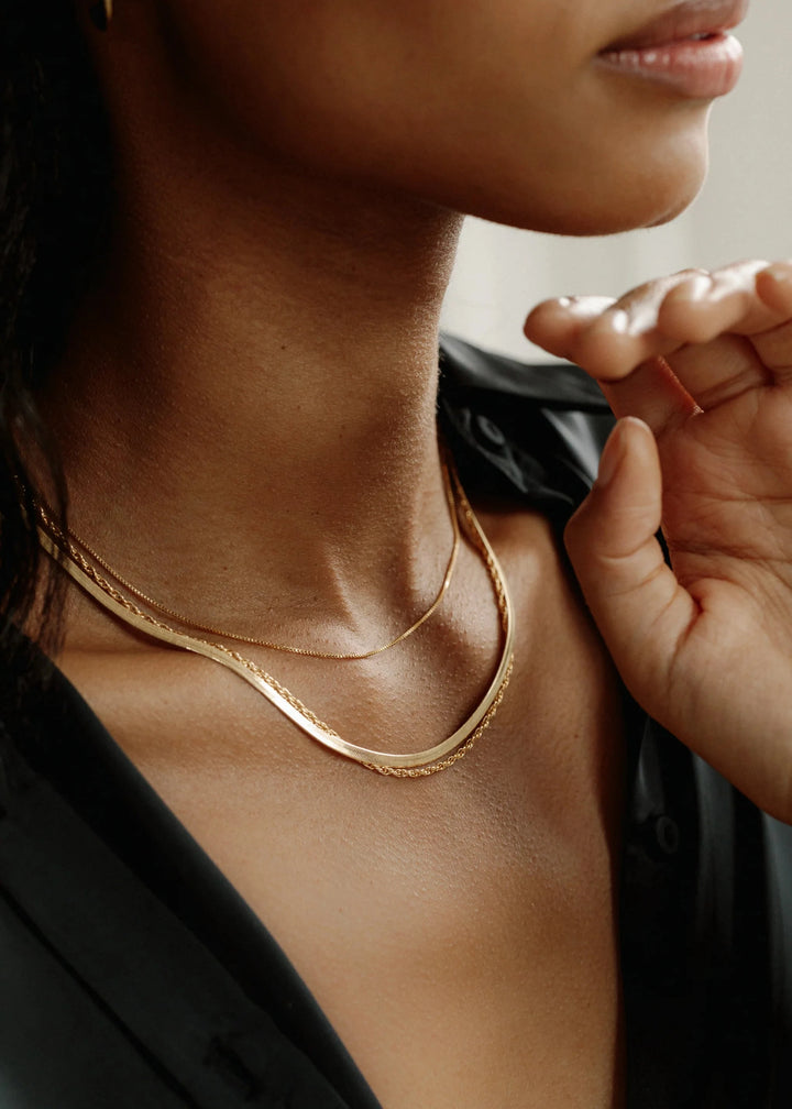 Herringbone Chain - Gold