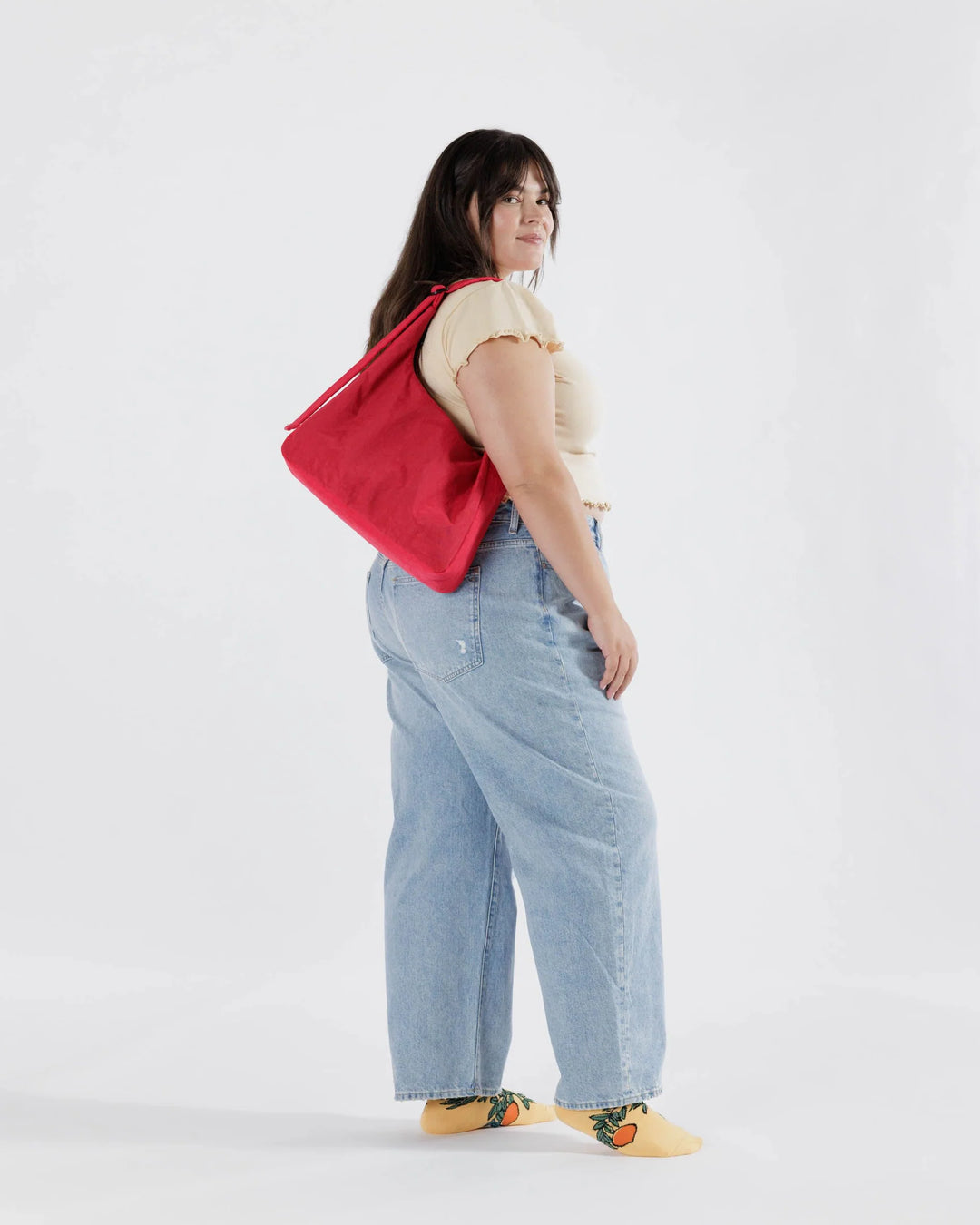 Nylon Shoulder Bag - Candy Apple