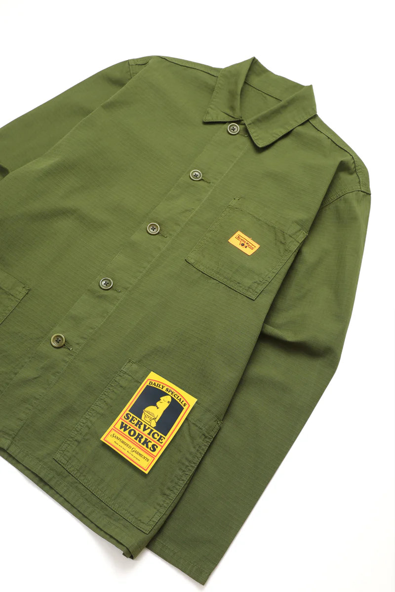 Ripstop Coverall Jacket - Pesto