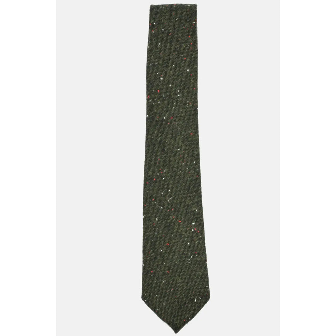 Necktie - Speckled Dark Green Wool