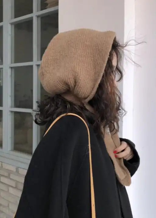 Bonnet Knit Hat - Beige